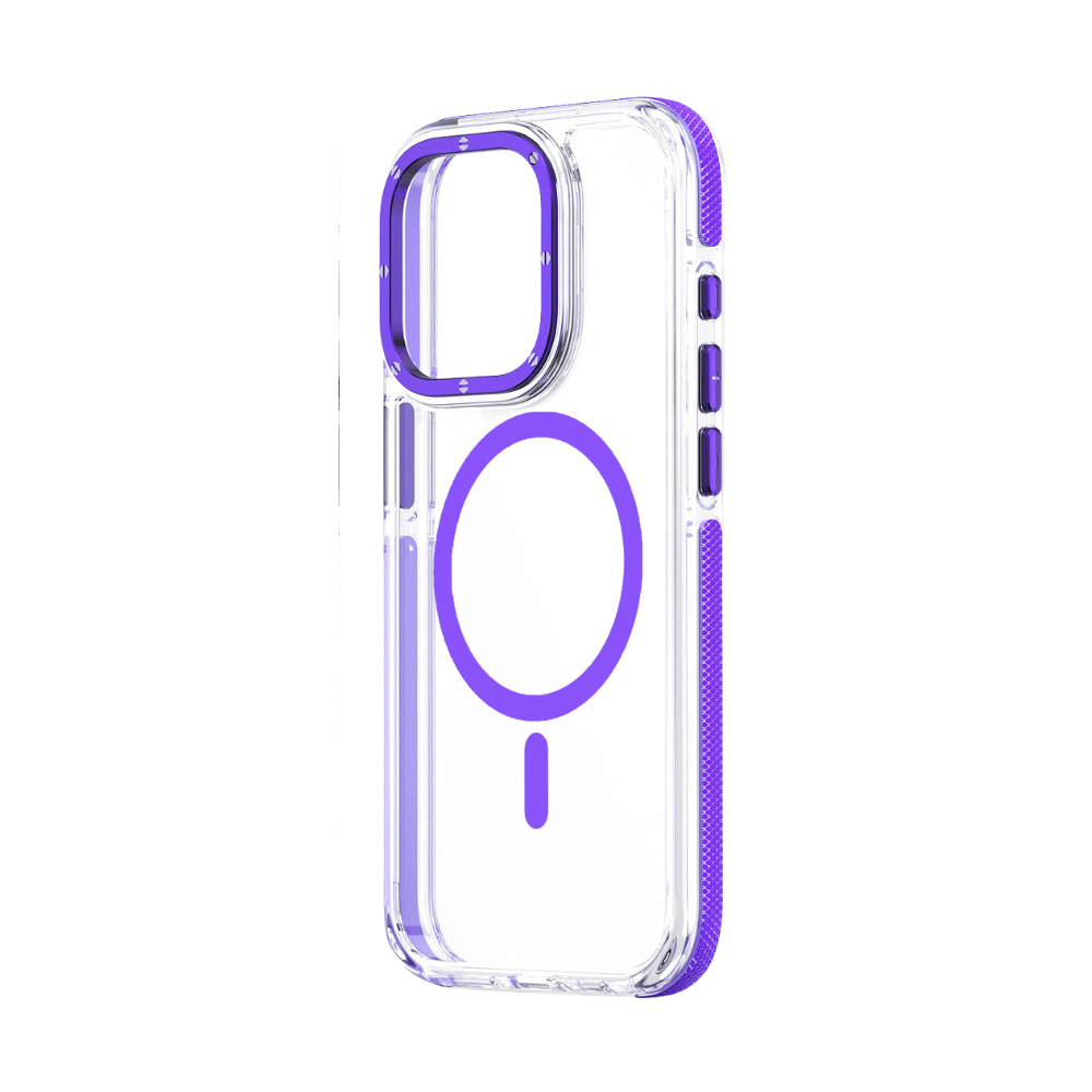 Purple Transparent MagSafe iPhone Case