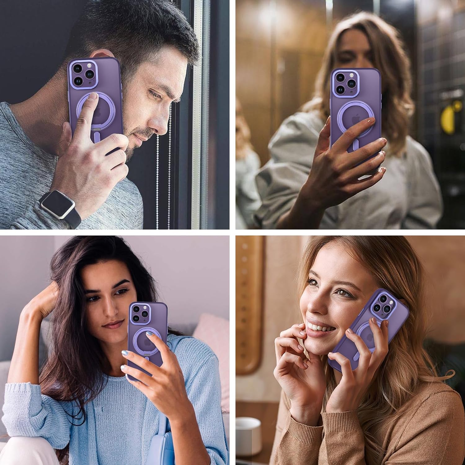 MagSafe 360° Rotating Metal Stand iPhone Case