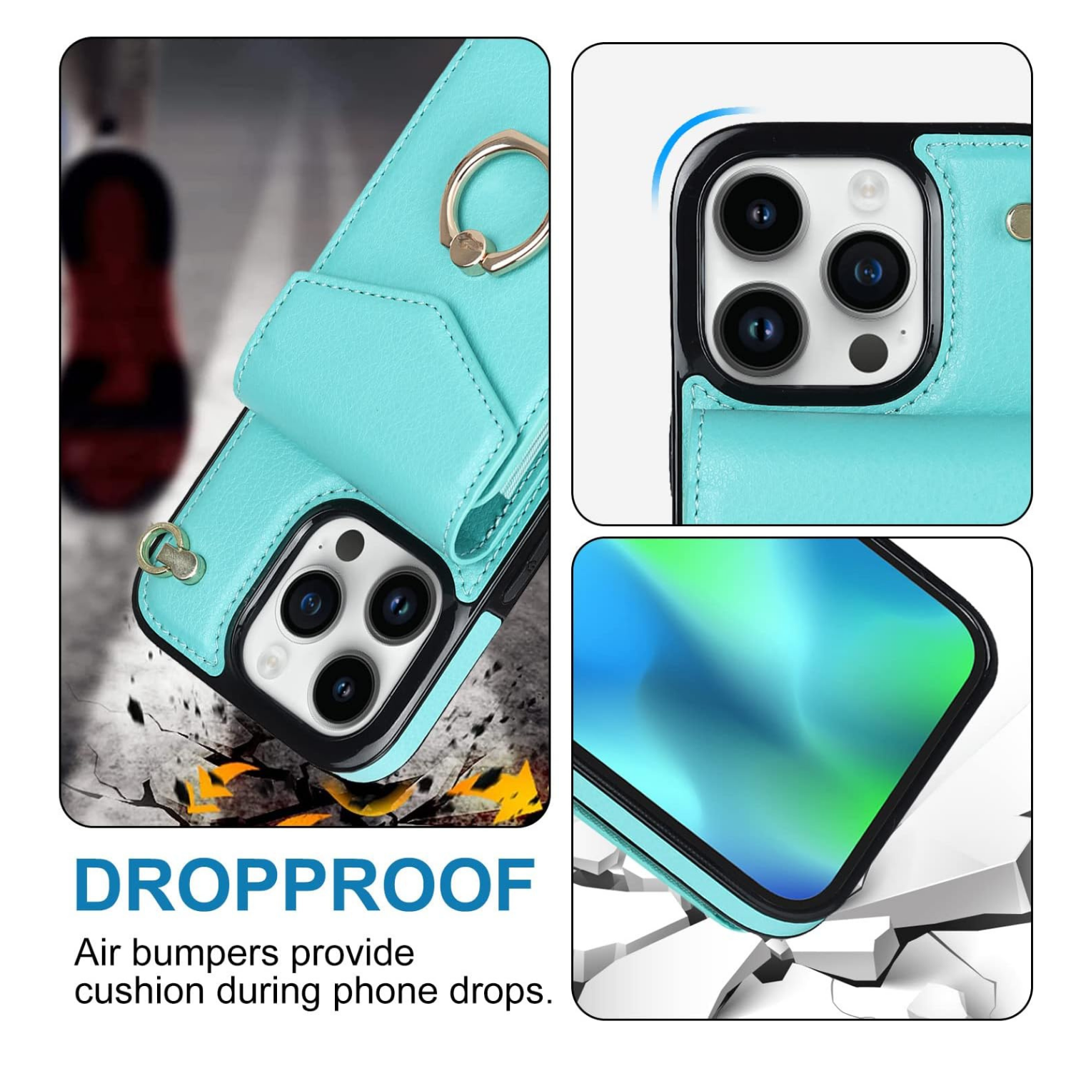 Multi-Functional Wallet Phone Case green