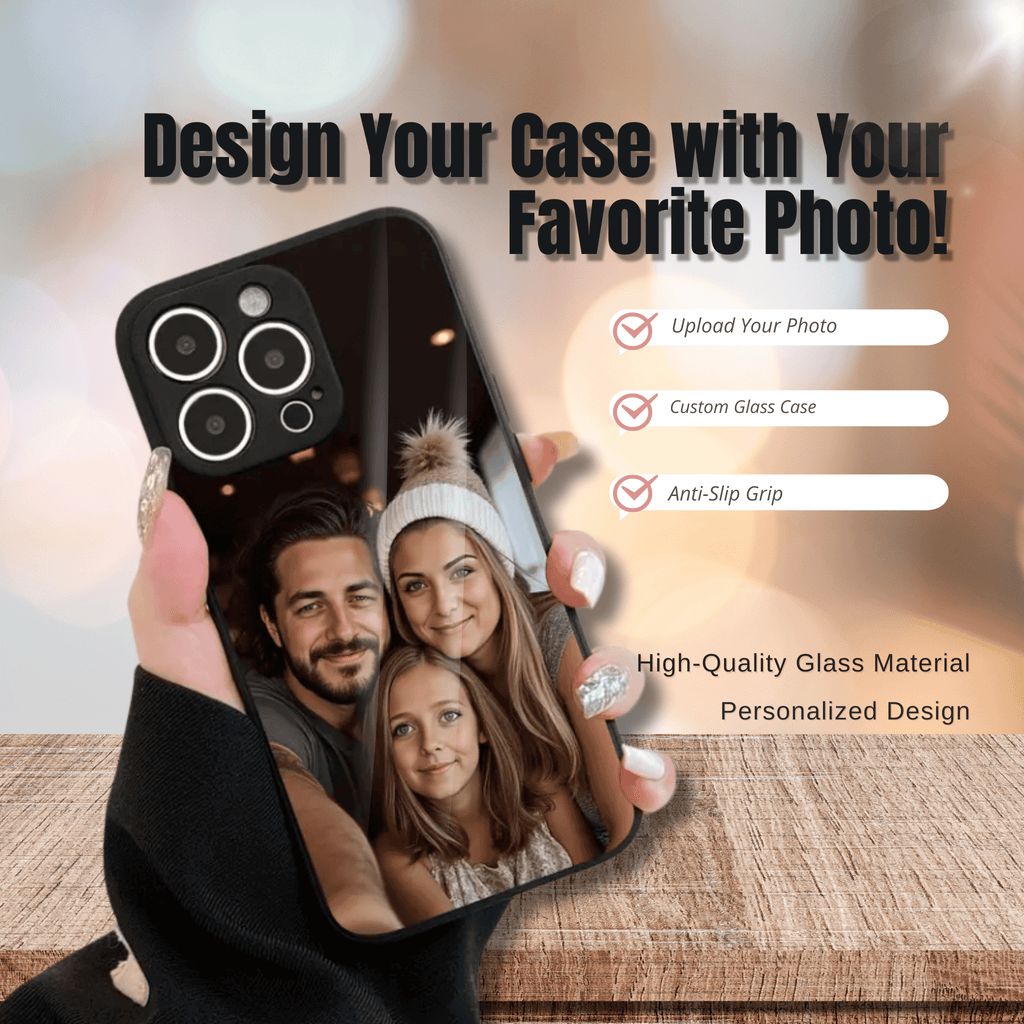 Custom Glass Photo iPhone Case