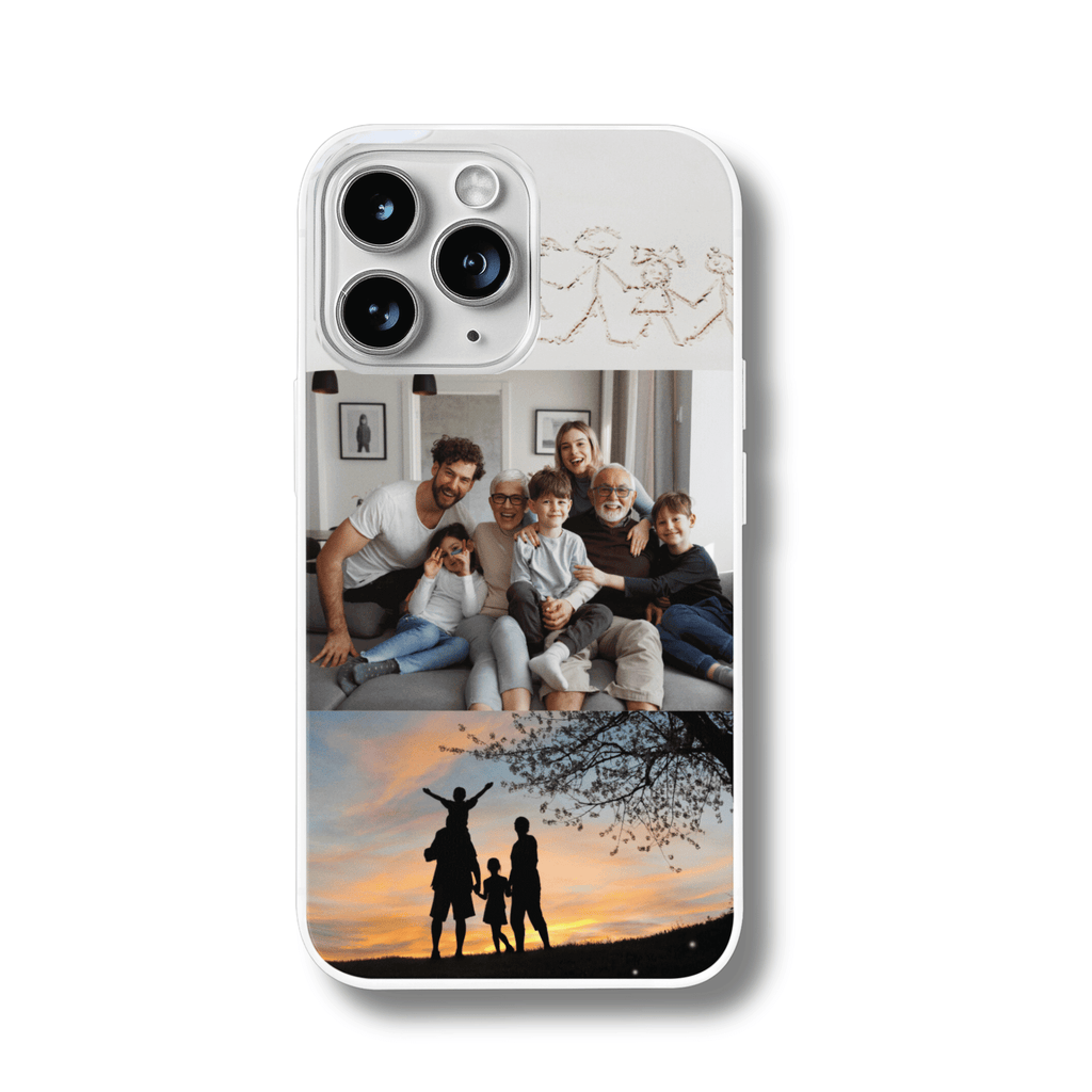 Custom Glitter White Frame Photo Case