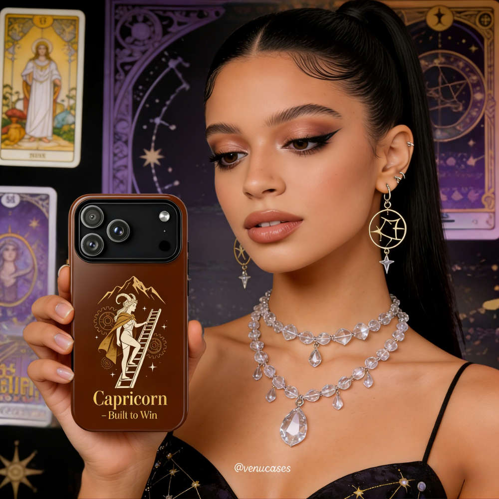 Capricorn Zodiac Geometric Charm Case