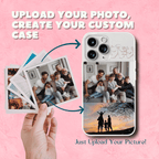 Custom Glitter White Frame Photo Case