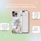 Custom Glitter White Frame Photo Case