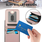Women's Crossbody Leather Phone Case Rose Gold