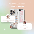 Custom Glitter White Frame Photo Case