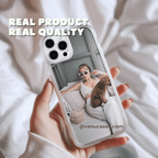 Custom Glitter White Frame Photo Case