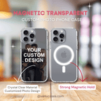 Custom Magnetic Clear Photo iPhone Case