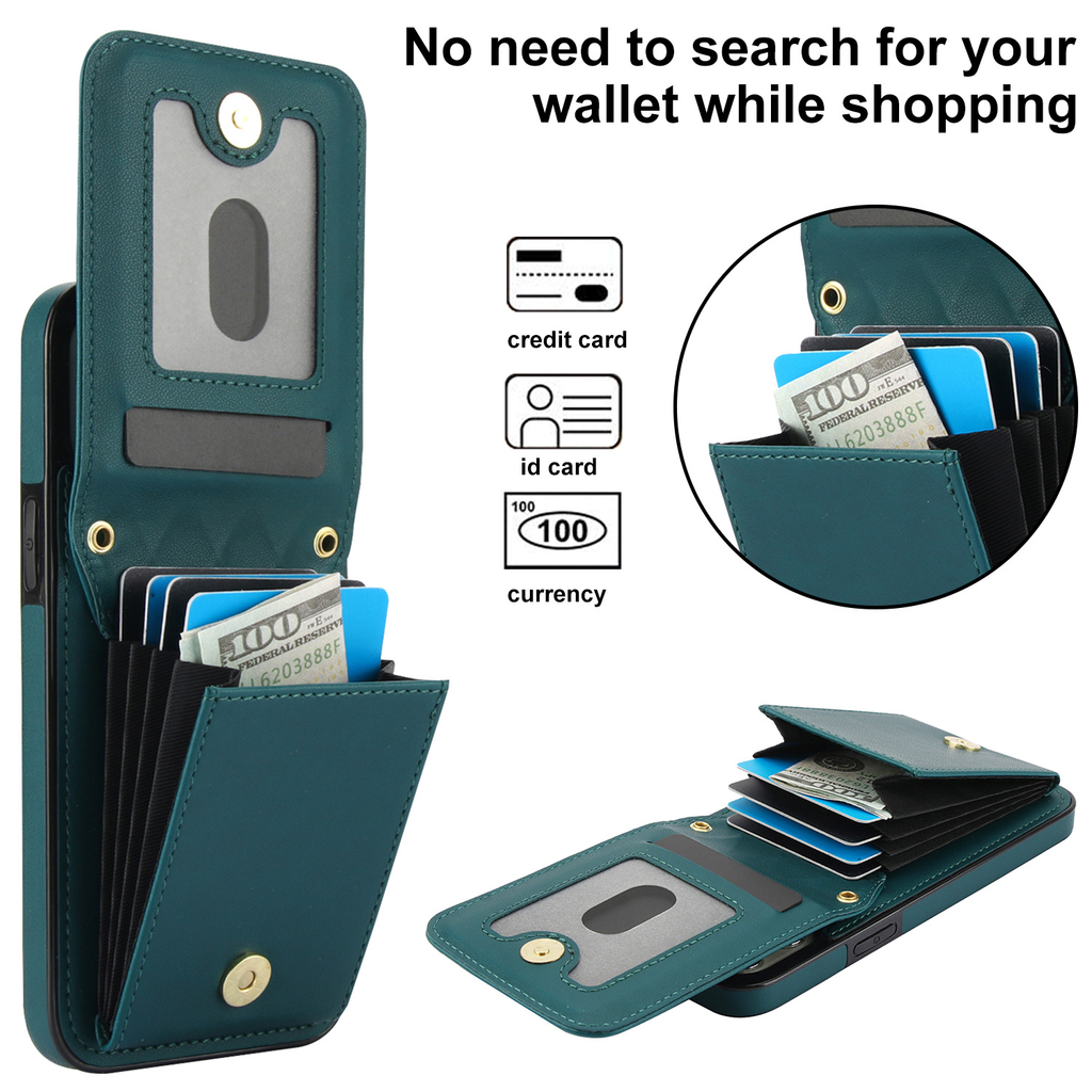 Women's Crossbody Leather Phone Case green