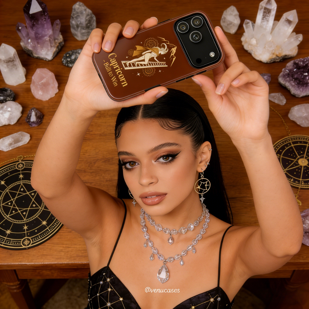 Capricorn Zodiac Geometric Charm Case