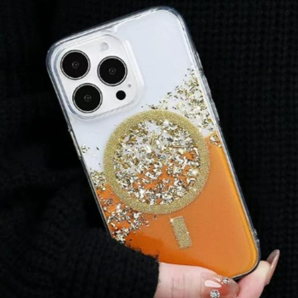 Magnetic Orange Mirage iPhone Case