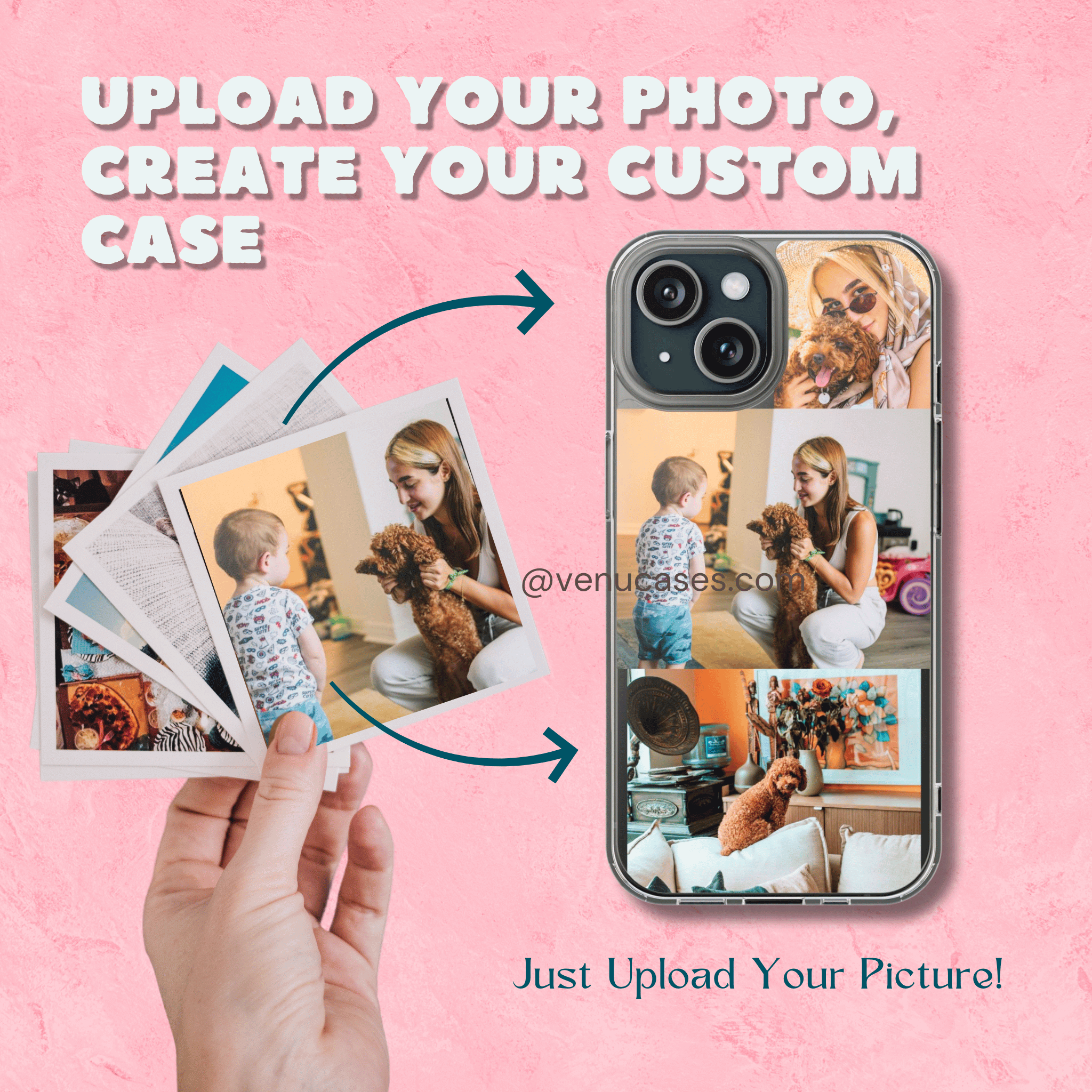 Custom Magnetic Clear Photo iPhone Case