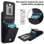 Women's Crossbody Leather Phone Case Classic Black