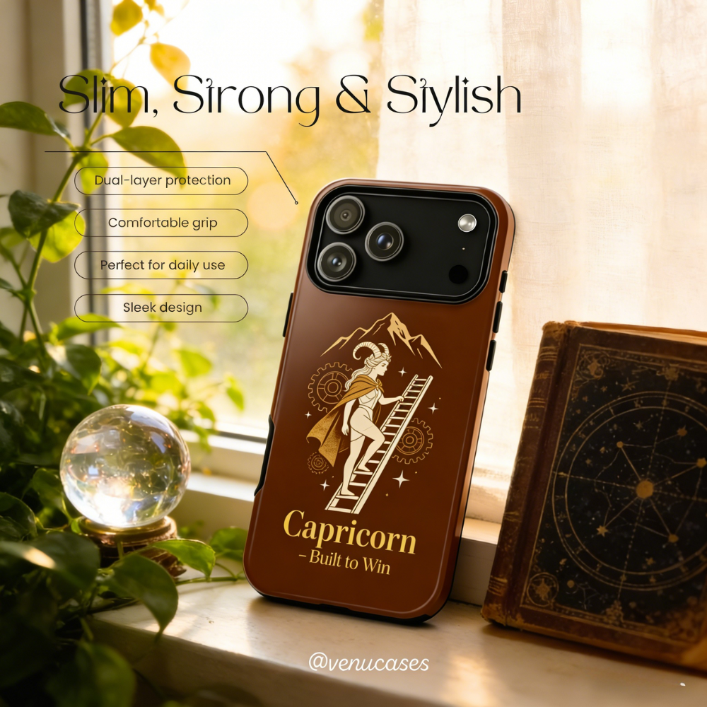 Capricorn Zodiac Geometric Charm Case