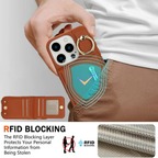 Zipper Wallet Crossbody Phone Case brown