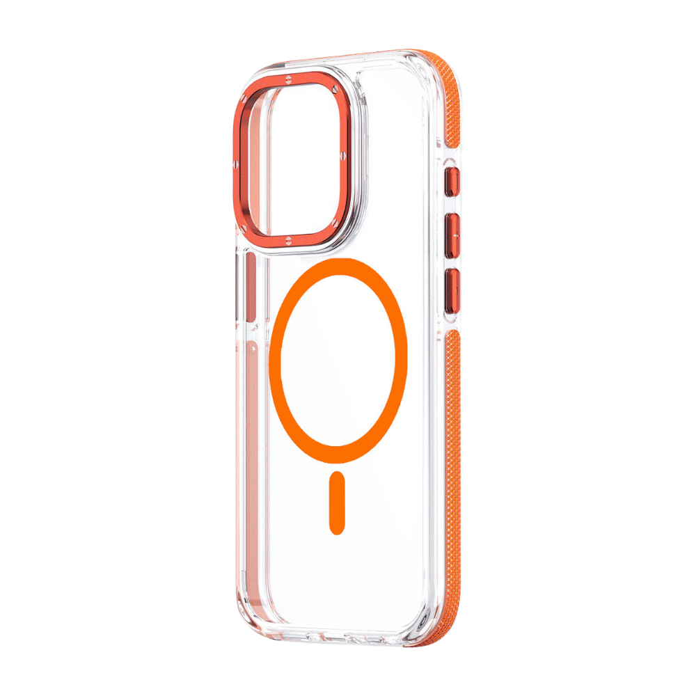 Orange Transparent MagSafe iPhone Case