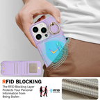 Zipper Wallet Crossbody Phone Case Purple