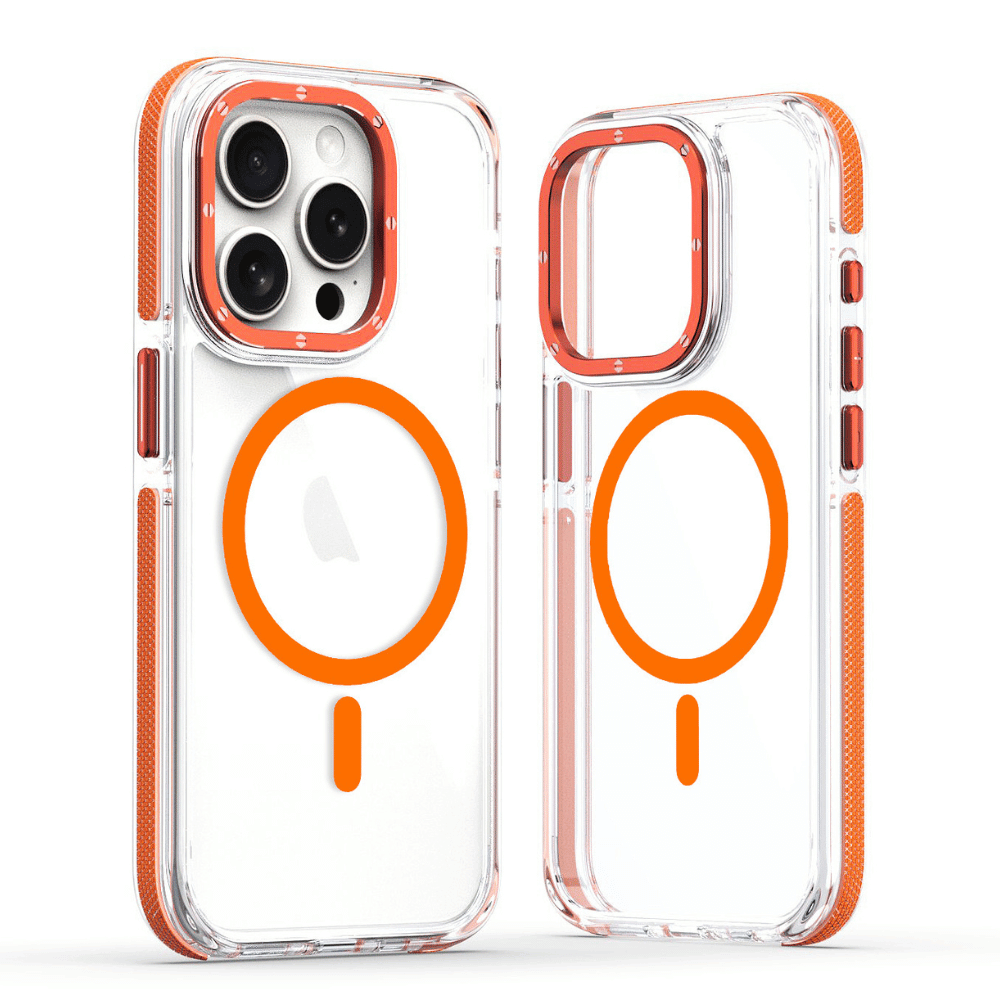Orange Transparent MagSafe iPhone Case