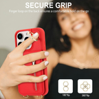 Zipper Wallet Crossbody Phone Case red