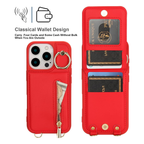 Zipper Wallet Crossbody Phone Case red