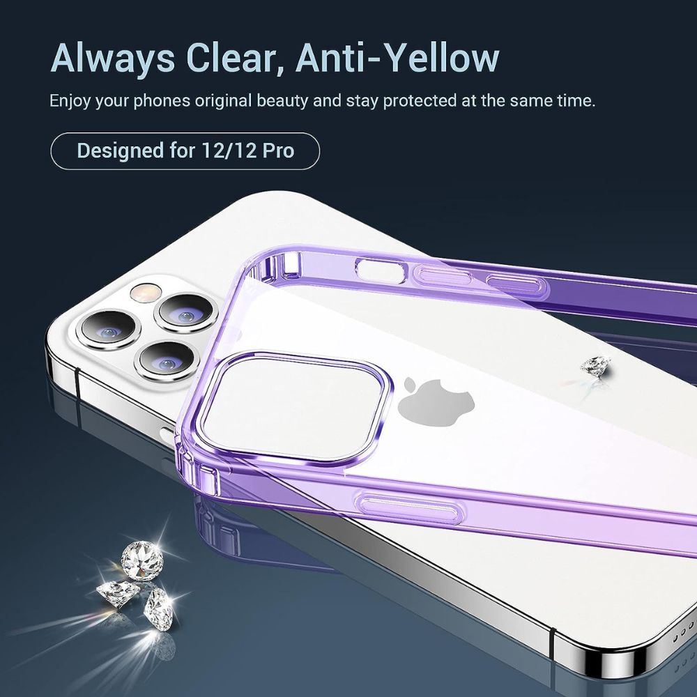 Purple Frame Clear iPhone Case
