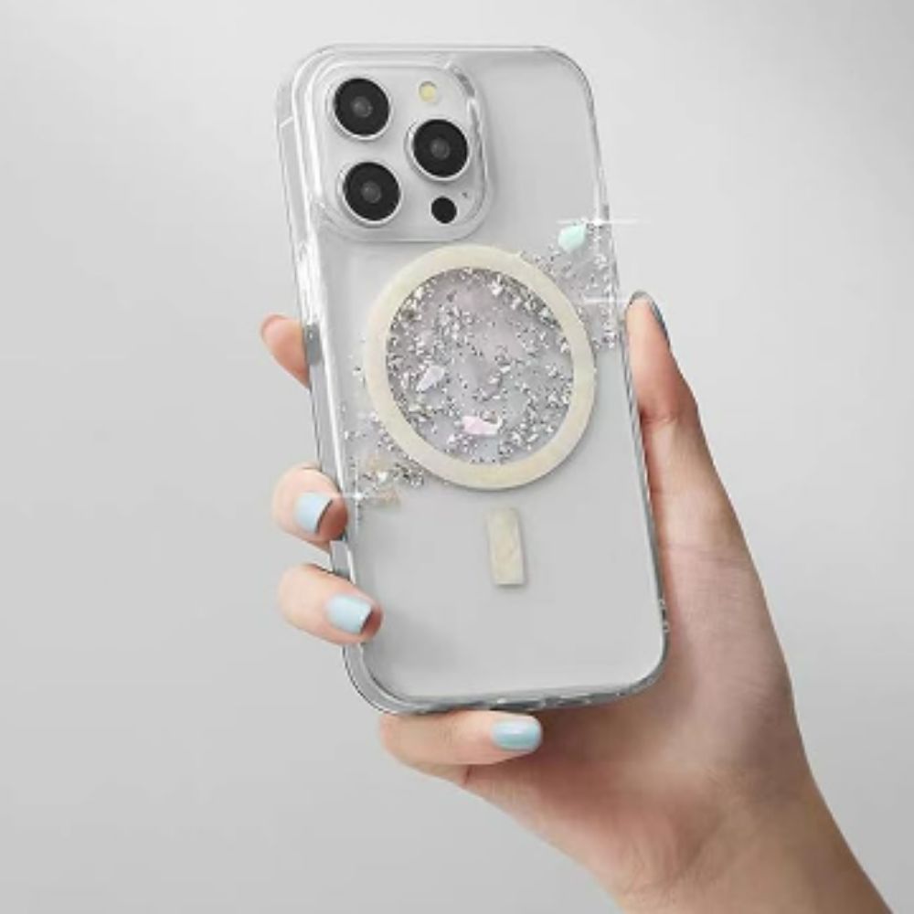 Magnetic White Mirage iPhone Case