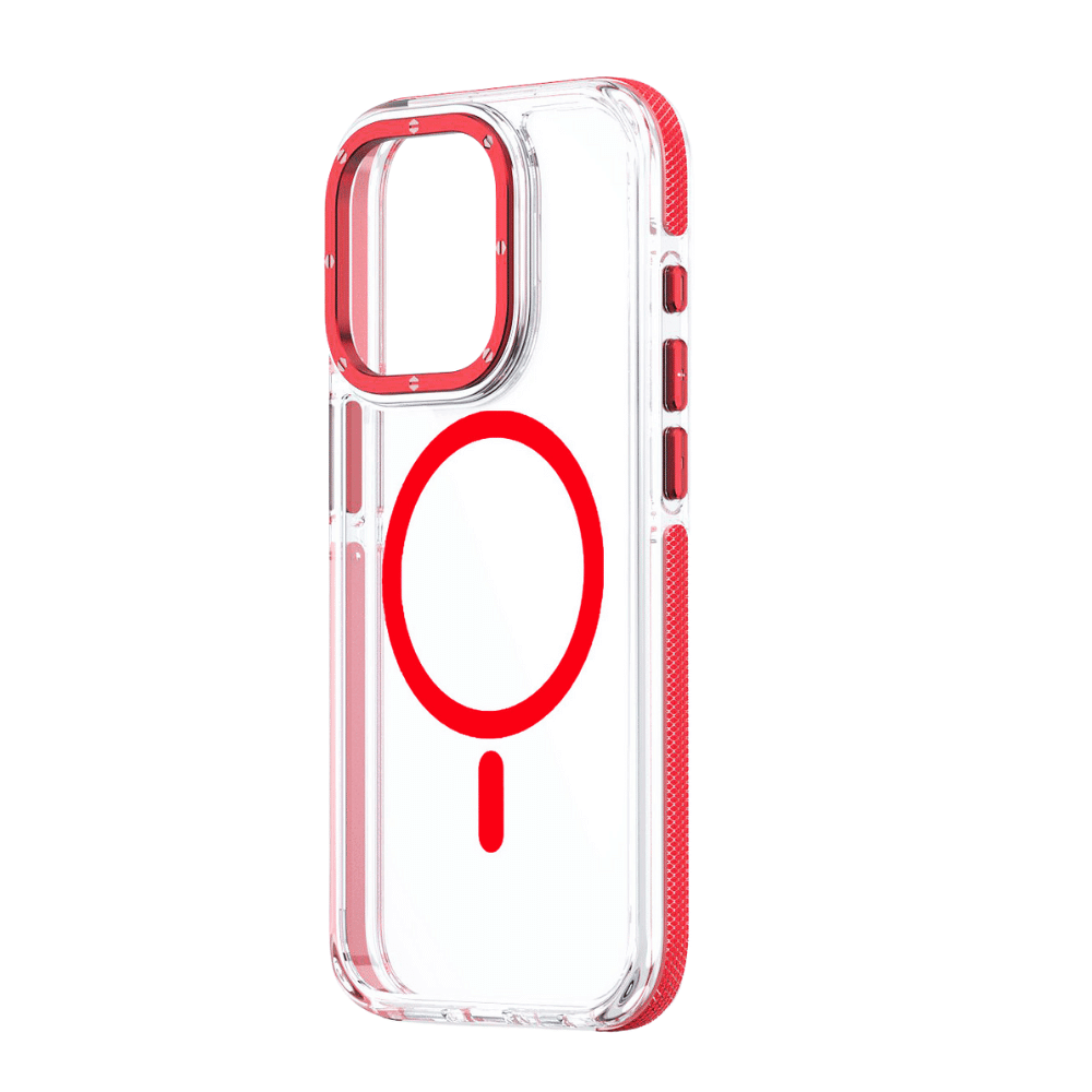Red Transparent MagSafe iPhone Case