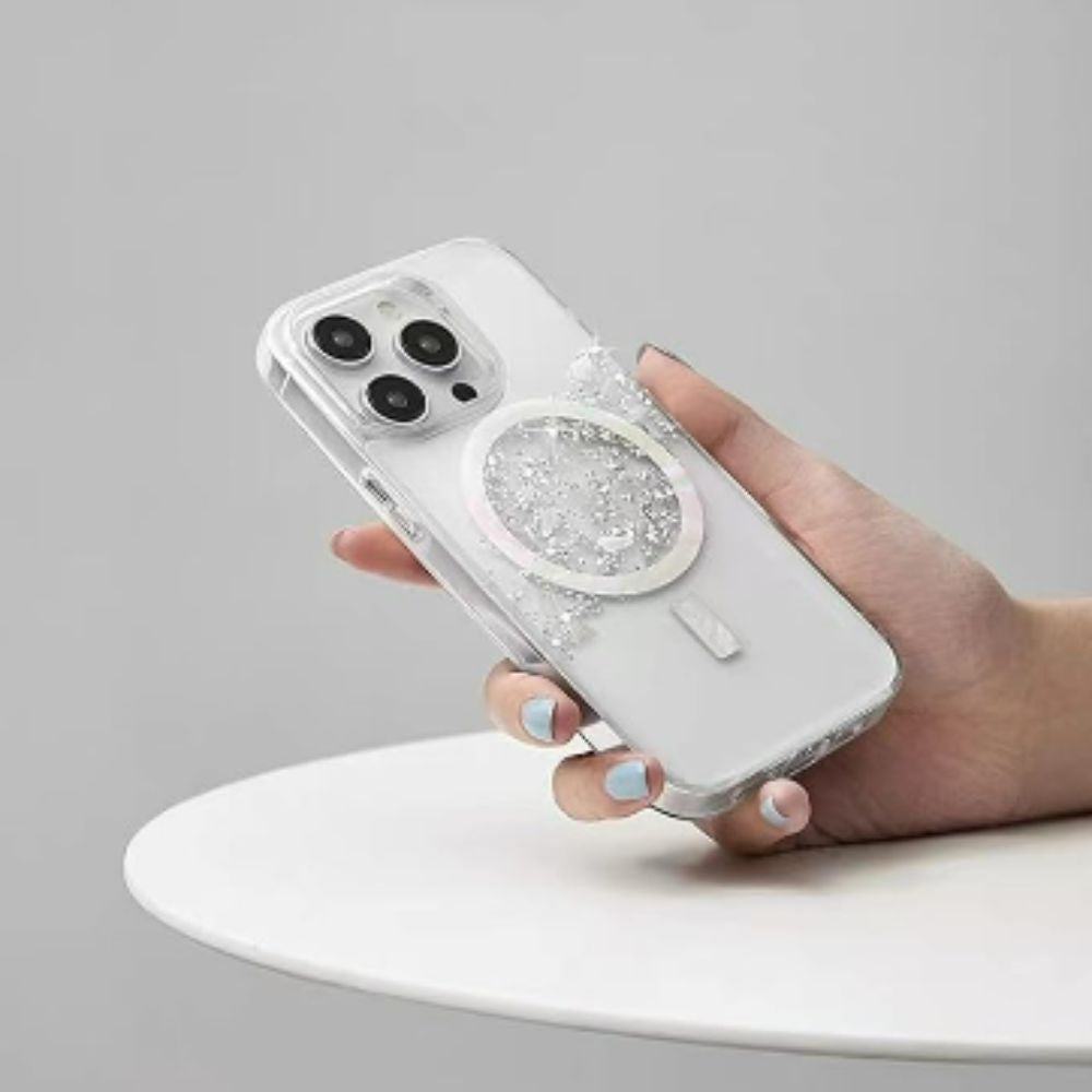 Magnetic White Mirage iPhone Case