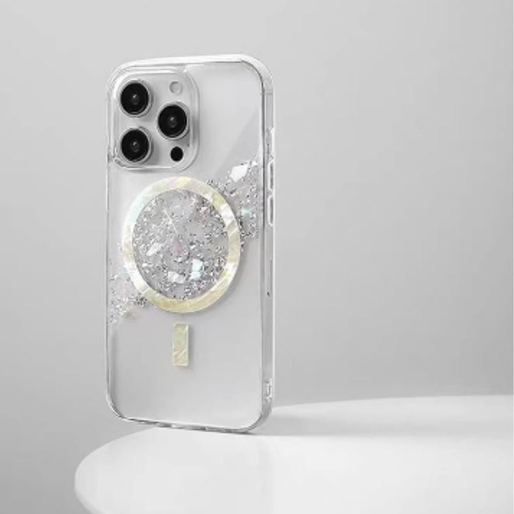 Magnetic White Mirage iPhone Case