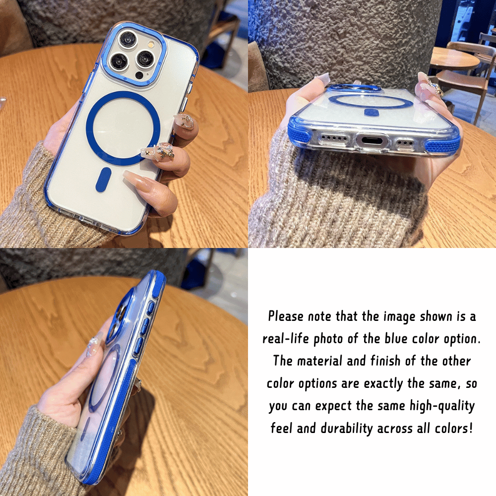 Blue Transparent MagSafe iPhone Case