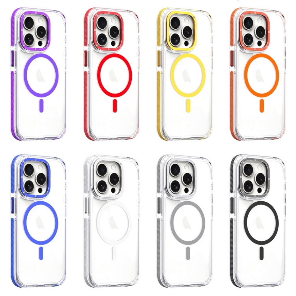 Blue Transparent MagSafe iPhone Case