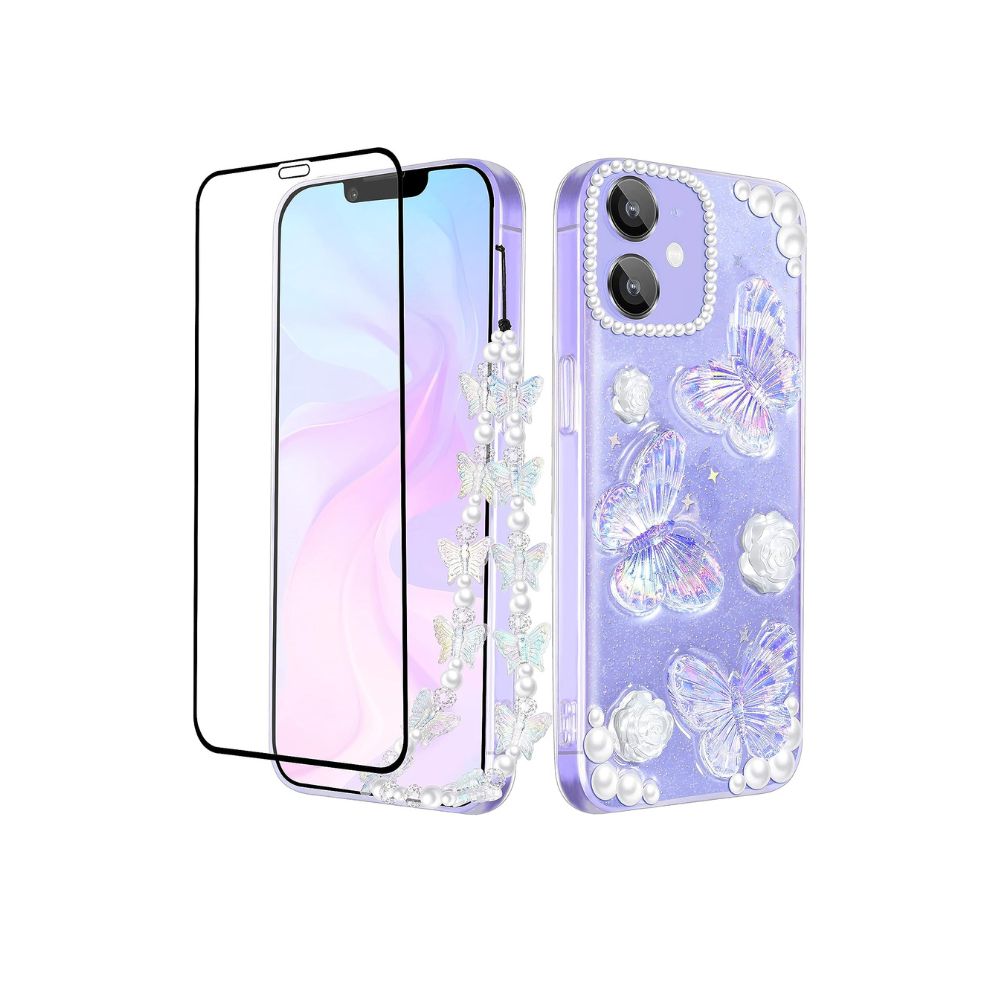 Butterfly Floral Clear iPhone Case