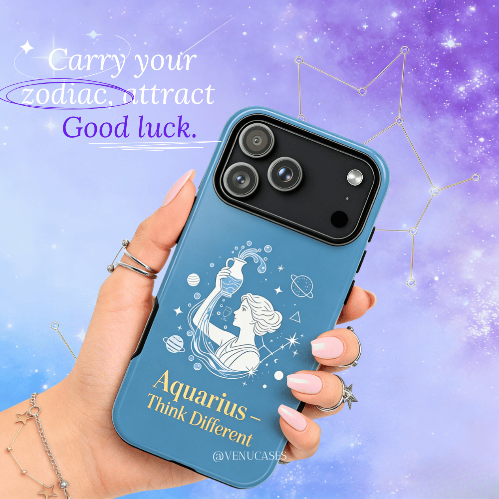 Aquarius Zodiac Flow Lucky Case