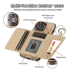 Mirror Ring Holder Crossbody Card Case brown