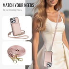Wallet Style Leather Phone Case Rose Gold