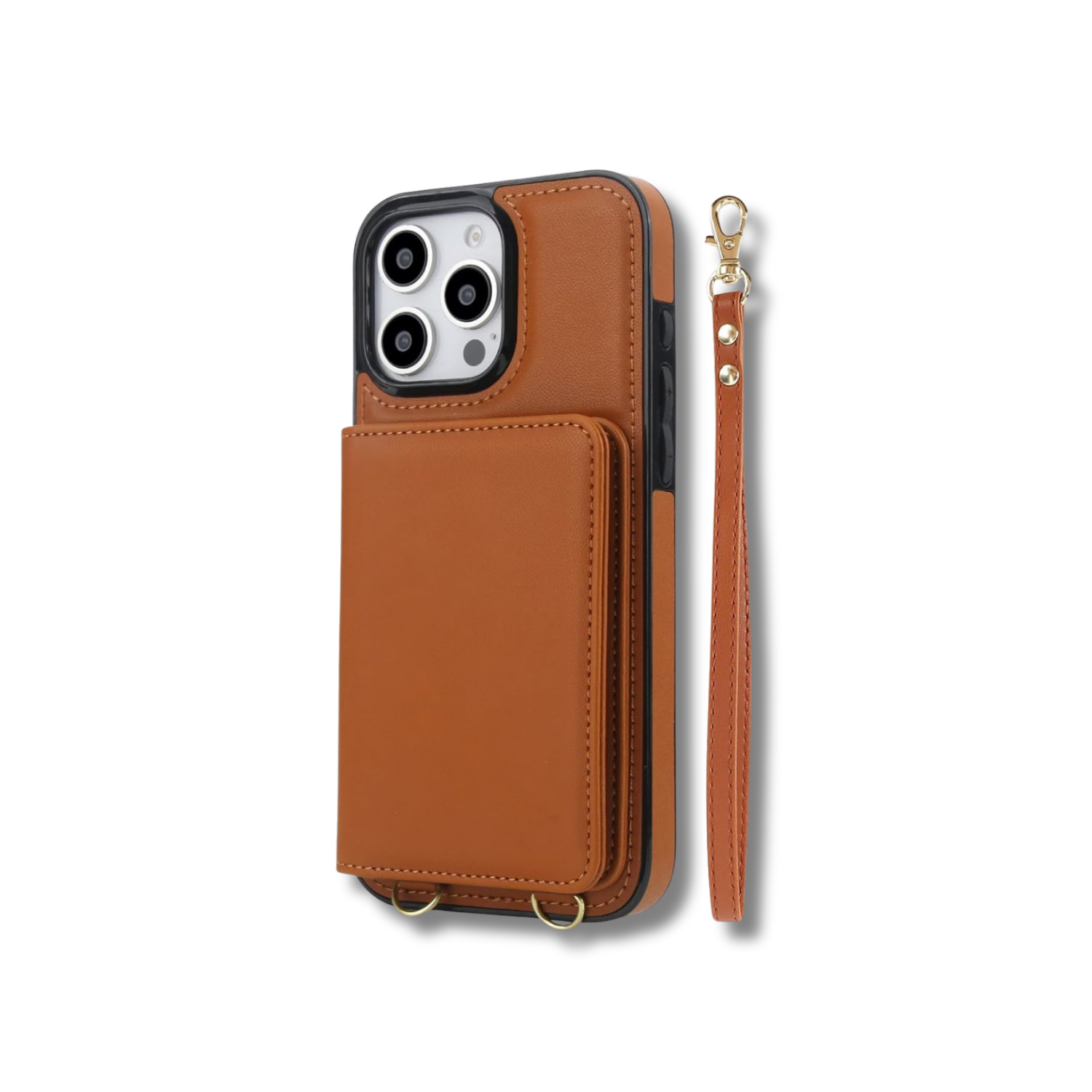 Wallet Style Leather Phone Case brown
