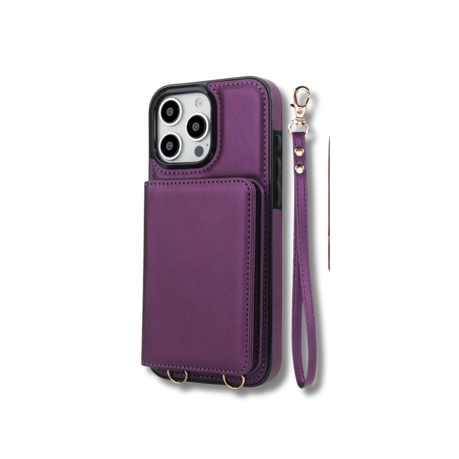 Wallet Style Leather Phone Case Purple