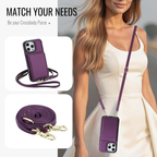 Wallet Style Leather Phone Case Purple