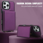 Wallet Style Leather Phone Case Purple