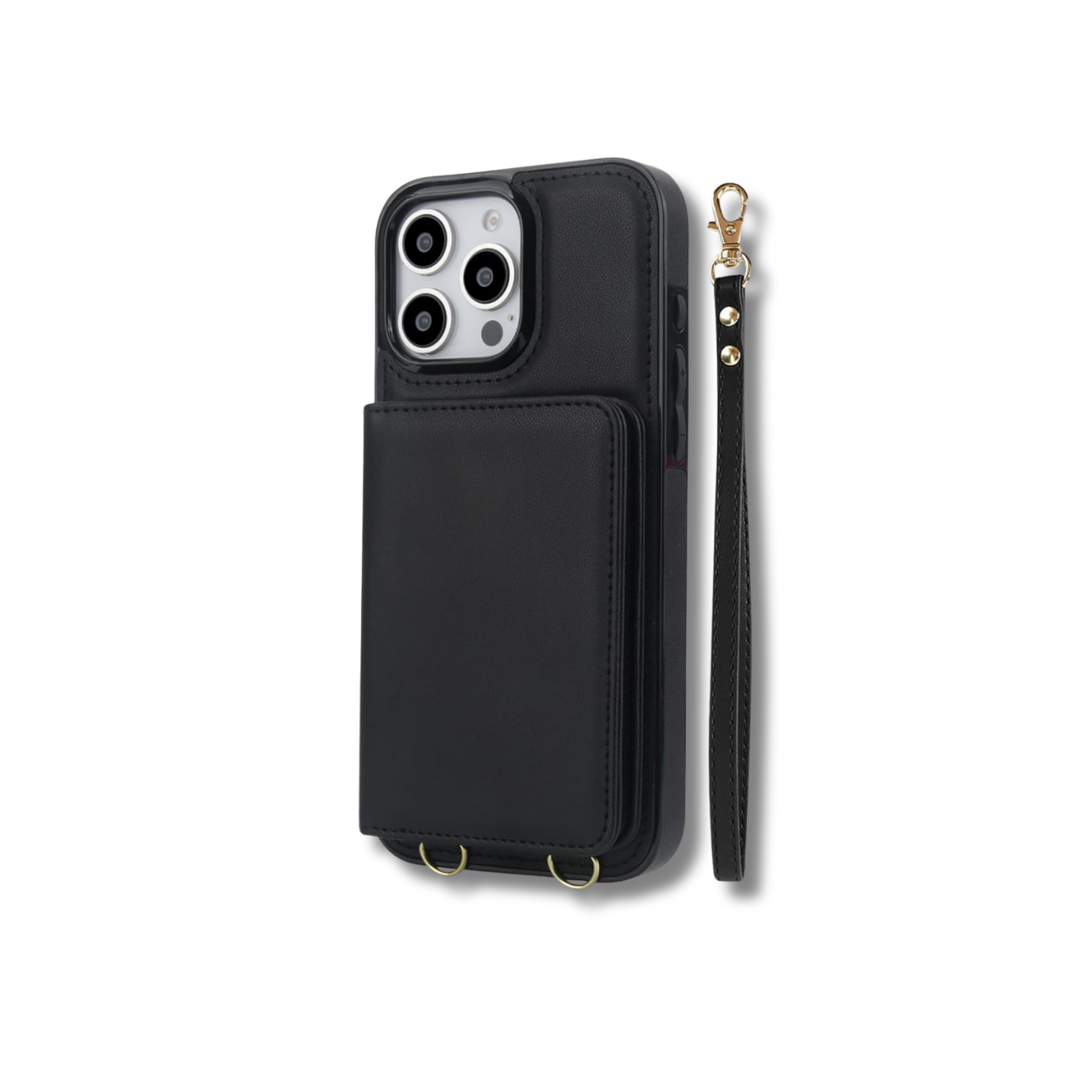 Wallet Style Leather Phone Case Classic Black