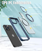 MagSafe 360° Rotating Metal Stand iPhone Case Blue