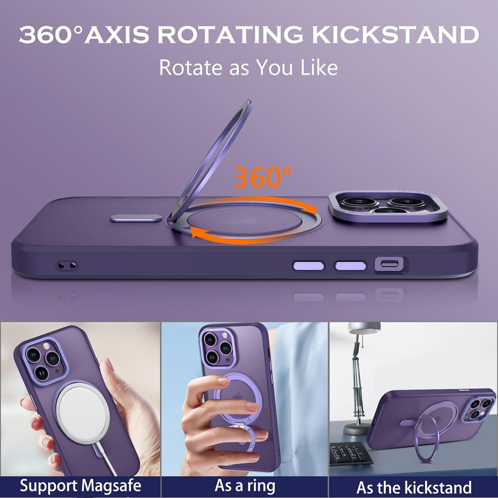 MagSafe 360° Rotating Metal Stand iPhone Case