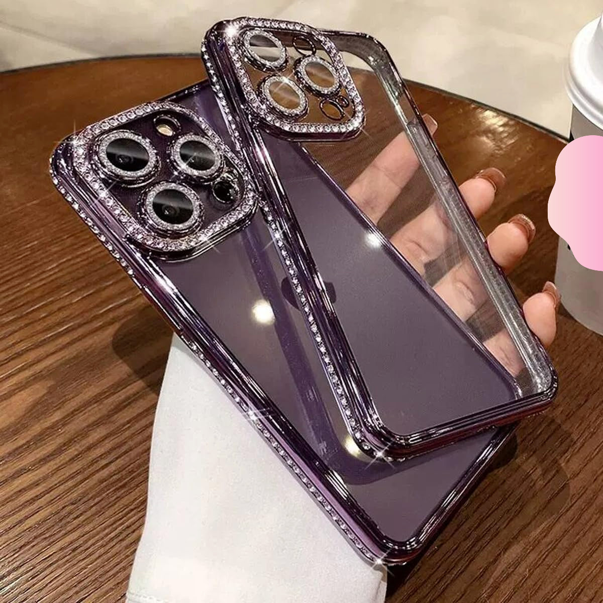 iPhone Clear Glitter Case