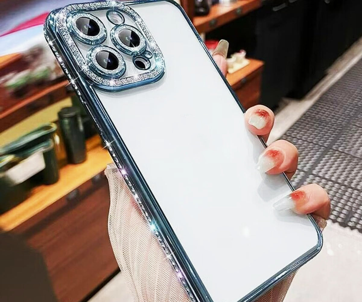 iPhone Clear Glitter Case