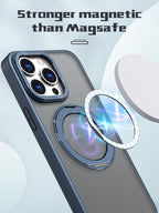 MagSafe 360° Rotating Metal Stand iPhone Case Blue
