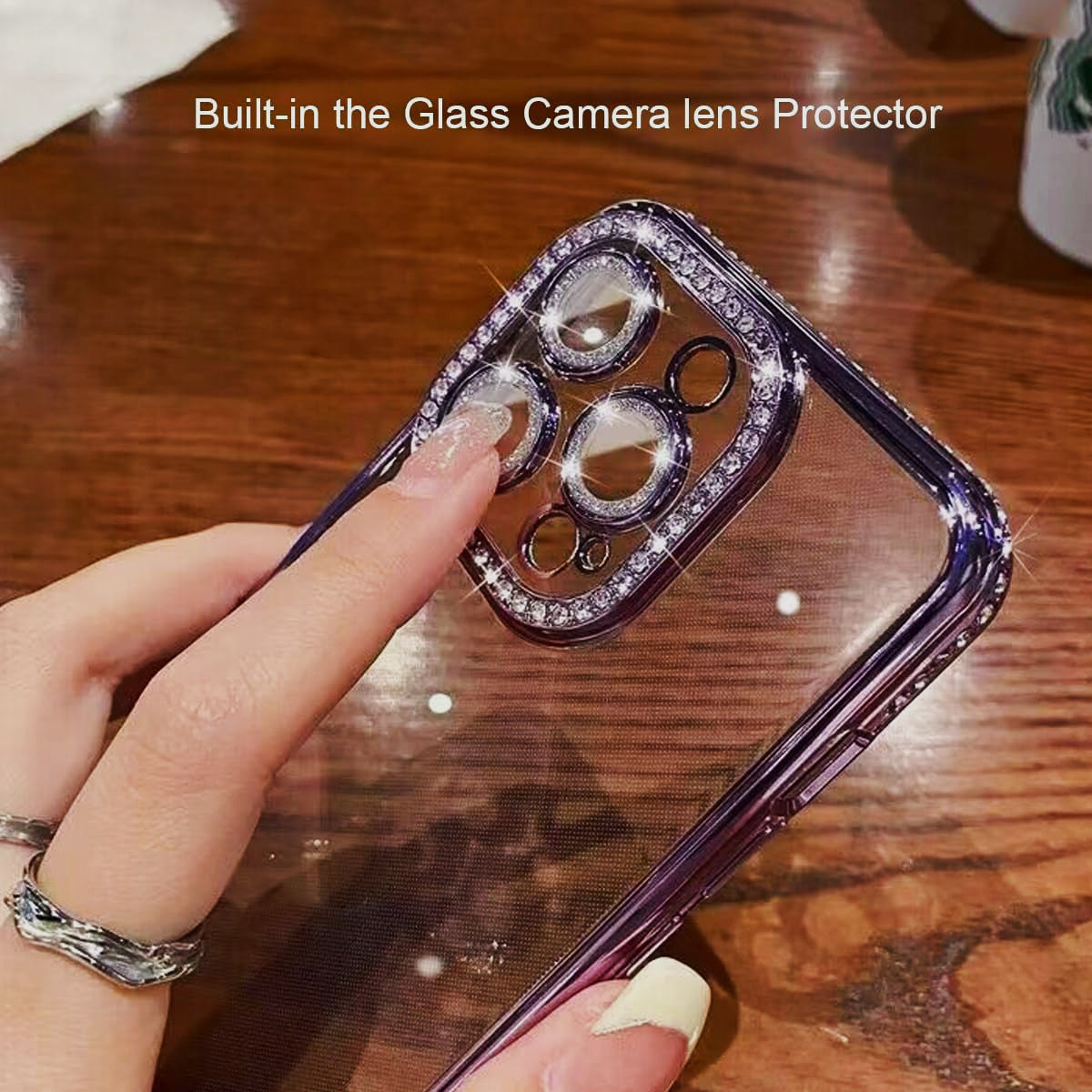 iPhone Clear Glitter Case
