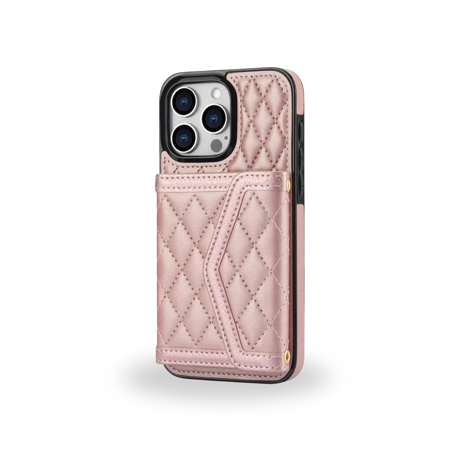 Crossbody Card Holder Case Rose Gold