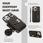 Chic Crossbody Card Case with Ring Classic Black
