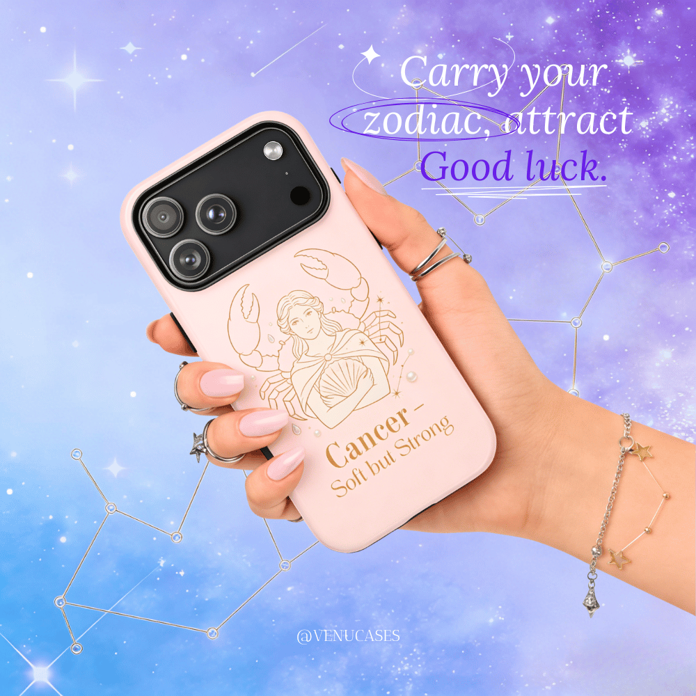 Cancer Zodiac Moon & Stars Luck Case