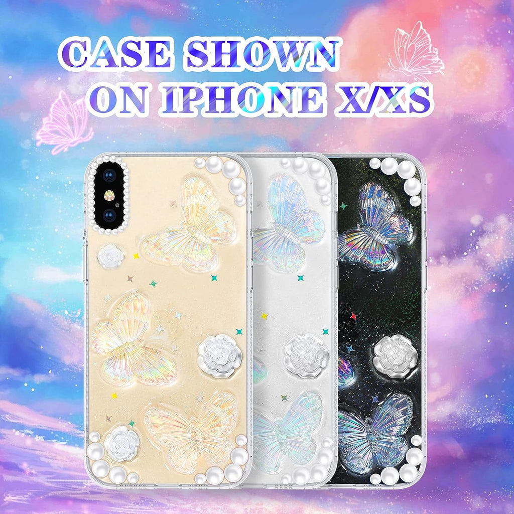 Butterfly Floral Clear iPhone Case